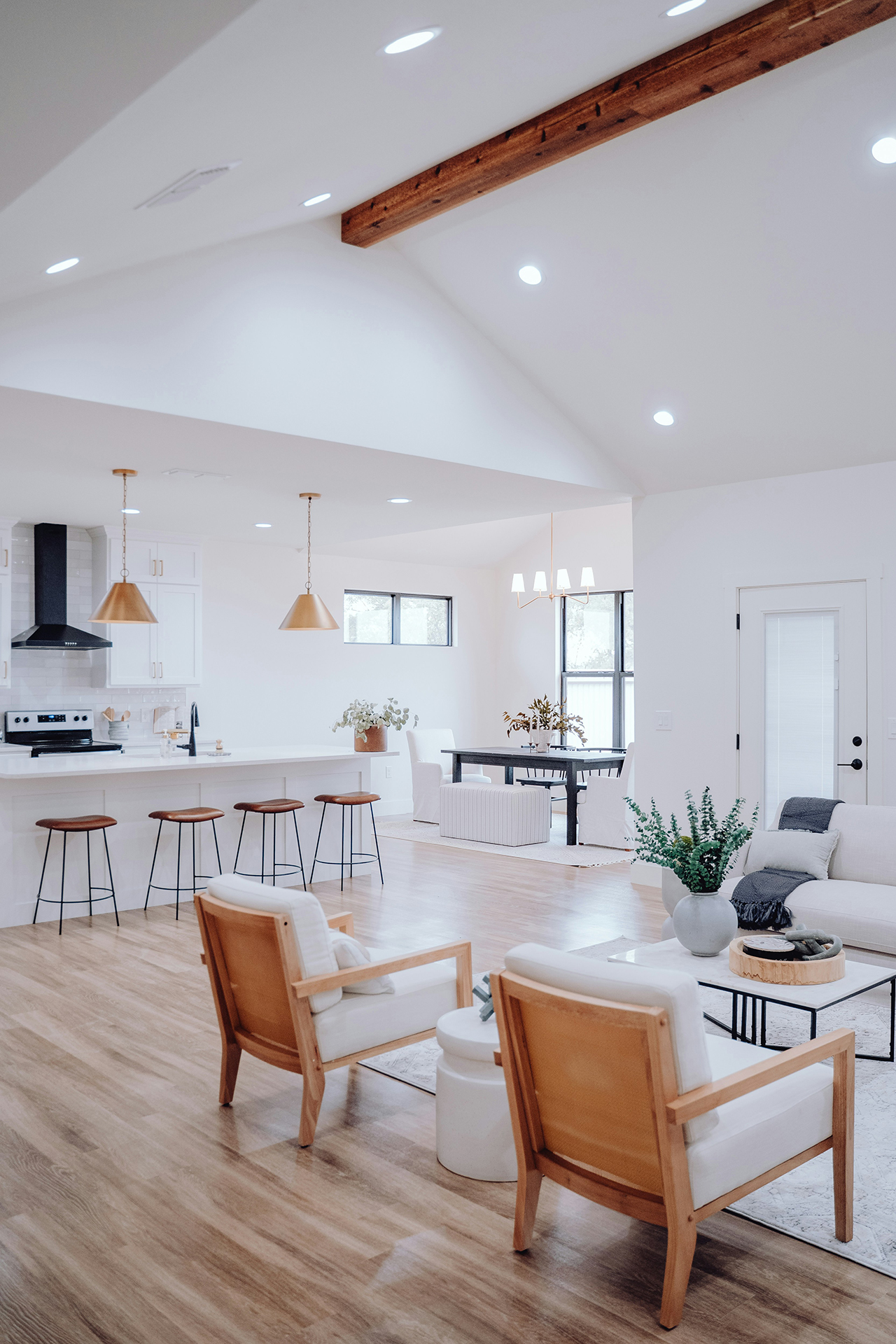 Farmhouse interior renovation by DHHS Team featuring rustic charm and modern comforts