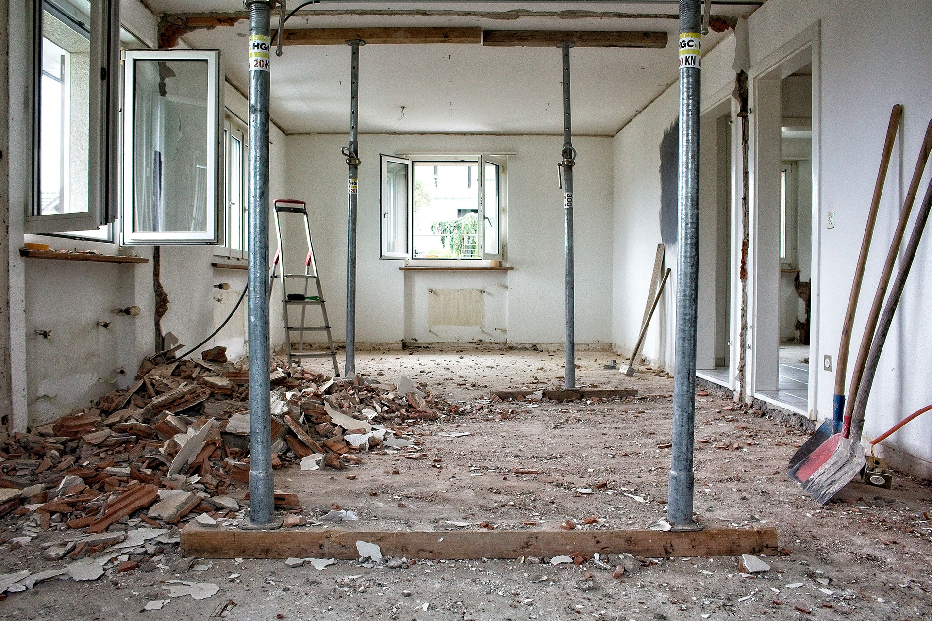 Before photo of a home remodeling project by DHHS Team