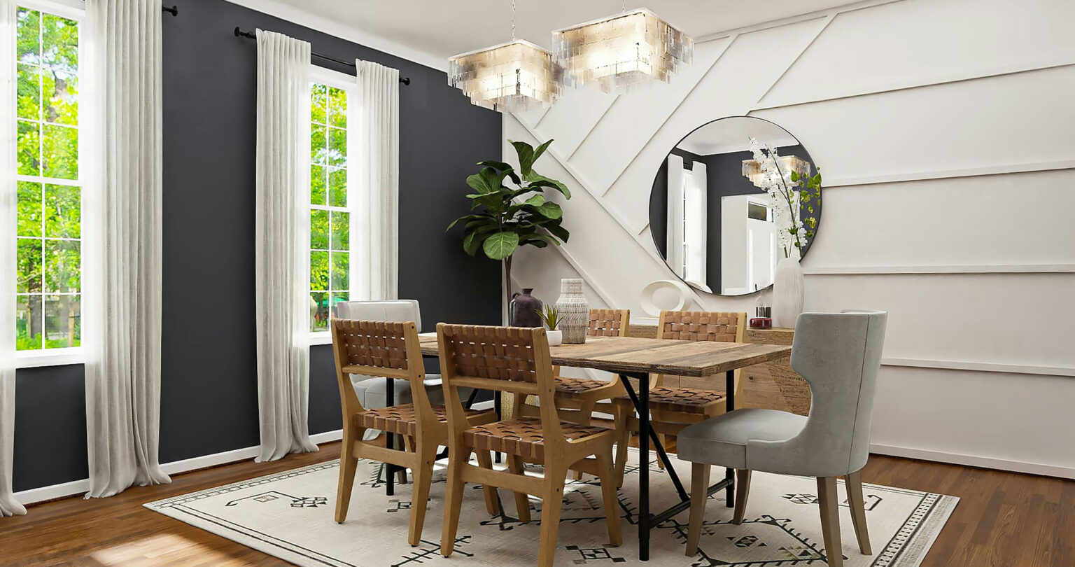 Banner promoting DHHS Team's home renovation services with modern interior design